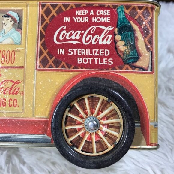 Set of 2 Vintage Coca-Cola Multi-Compartment Delivery Truck Tins Rotating Wheels - Picture 13 of 16